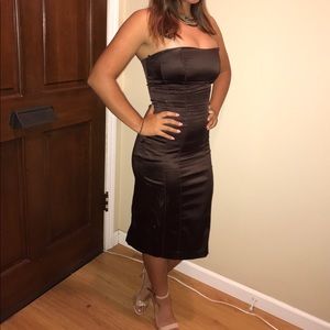Bebe Chocolate brown strapless dress